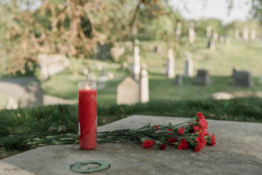 Memorial remembrance scene